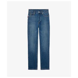 Zadig & Voltaire Mamma Eco Denim Jeans Straight Leg Slim Fit Faded Retro Vintage